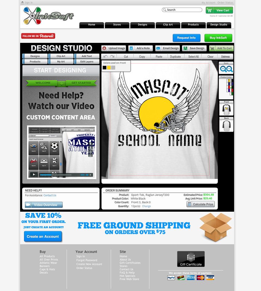 Online t shirt design software free