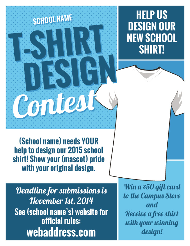 T-Shirt Design Contest Marketing Flyers.