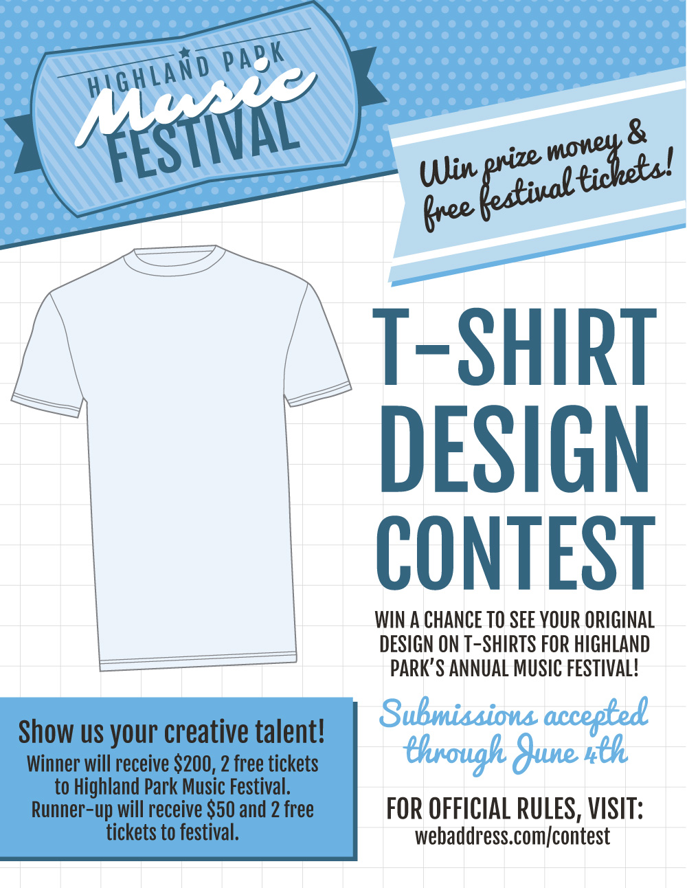 T-Shirt Design Contest Flyer Templates by kinzi21