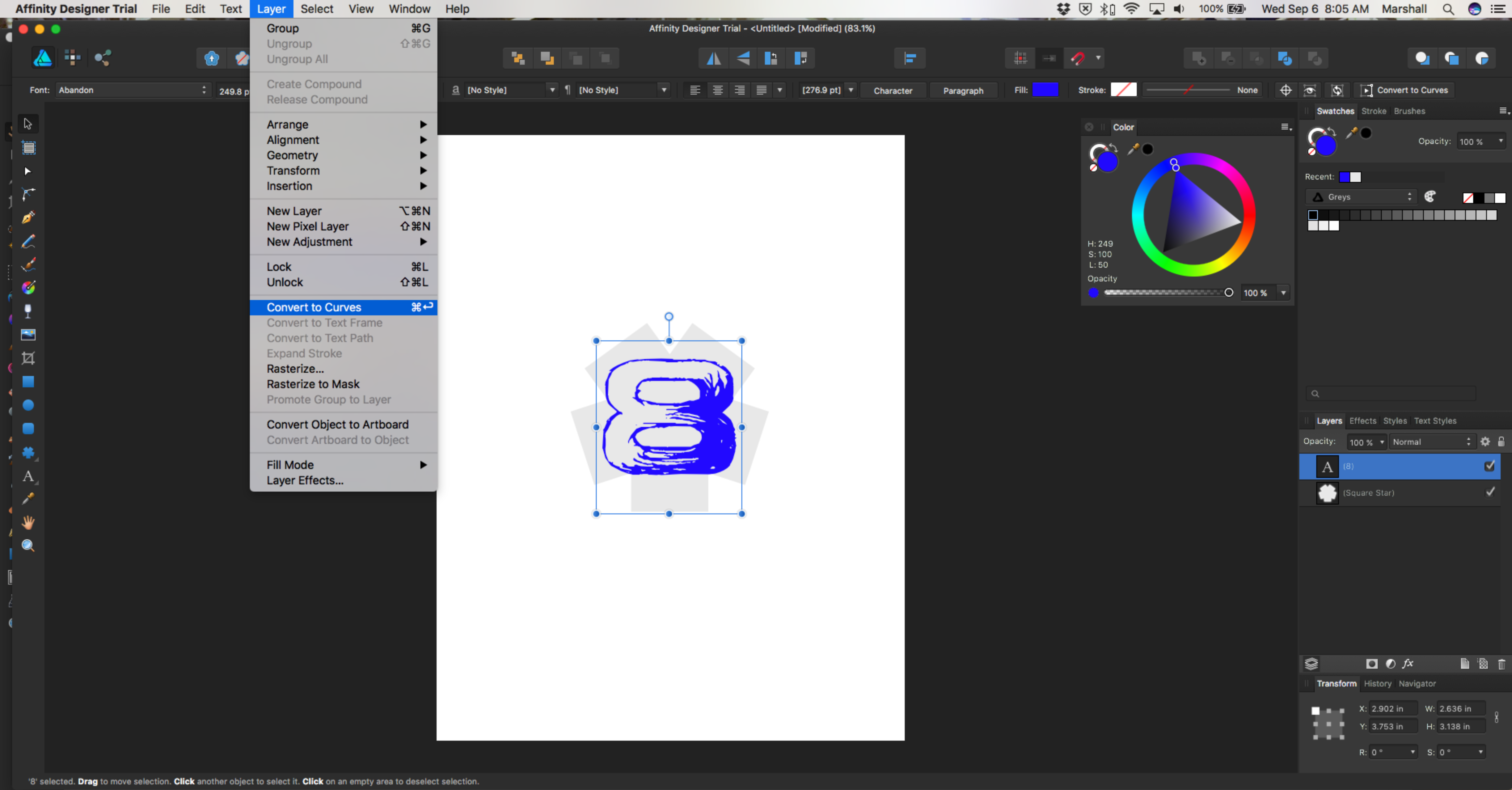 Affinity Designer Curves