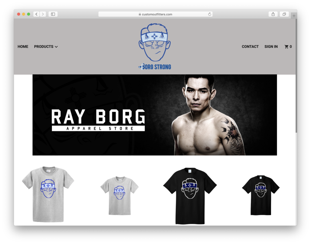 Ray Borg Fundraising Store by InkSoft