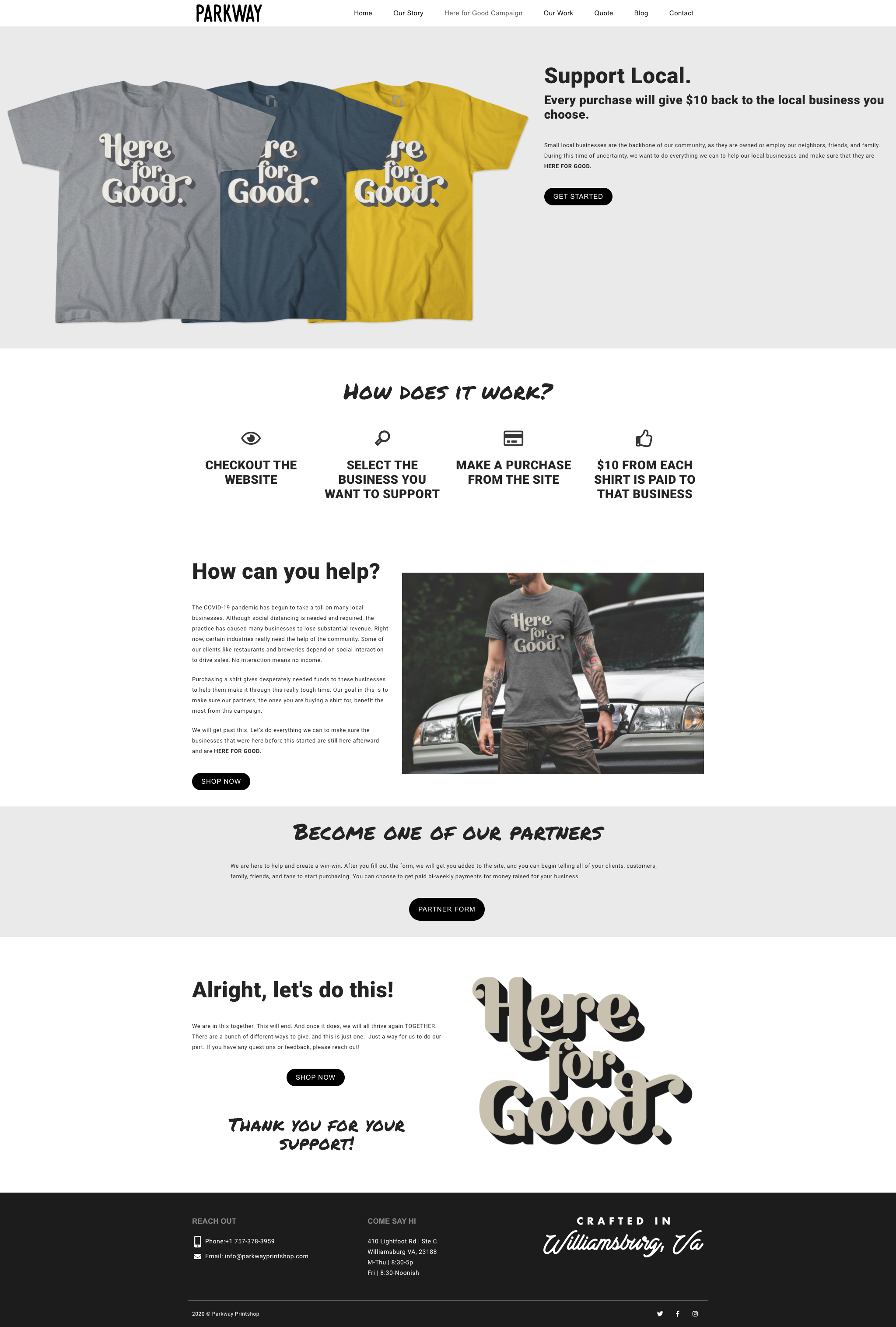 Online Tshirt fundraising campaign marketing