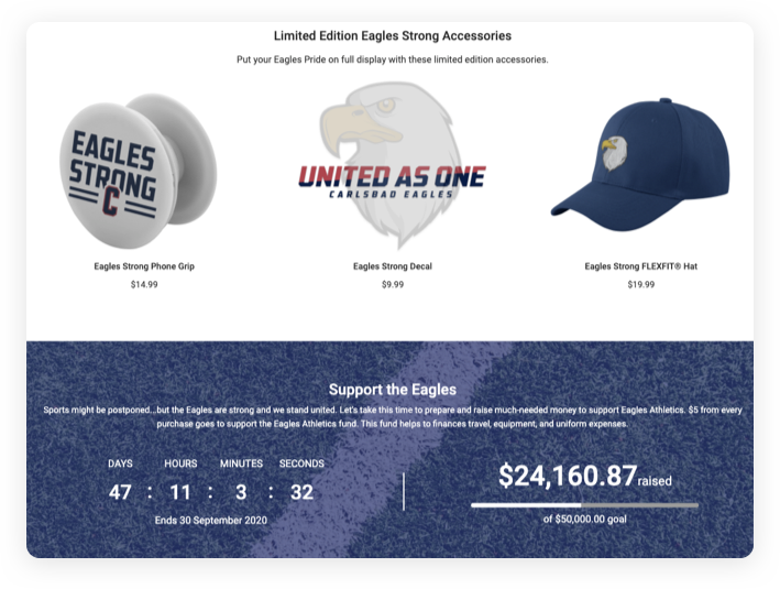 Online Pop-up Stores for Teams and Sports