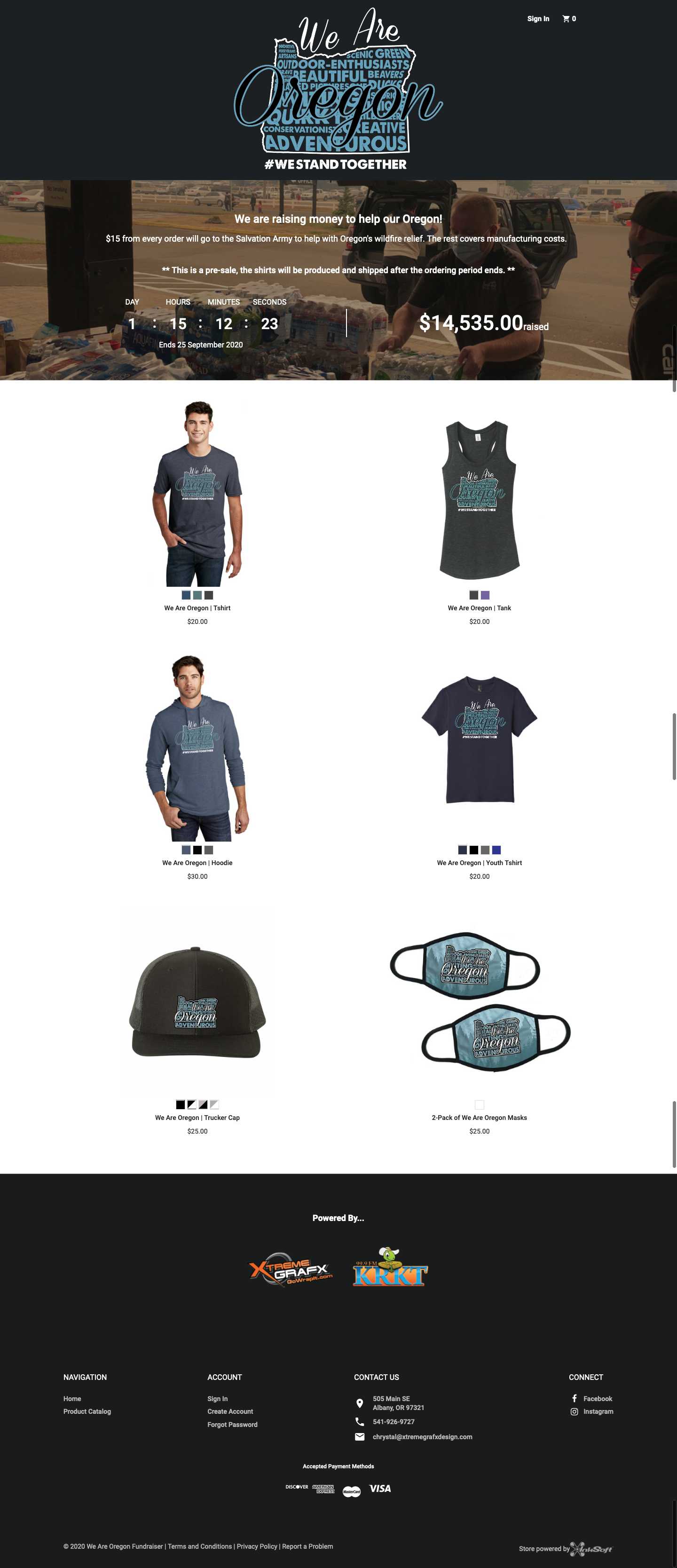 Online T-Shirt Fundraising E-Commerce Stores Software