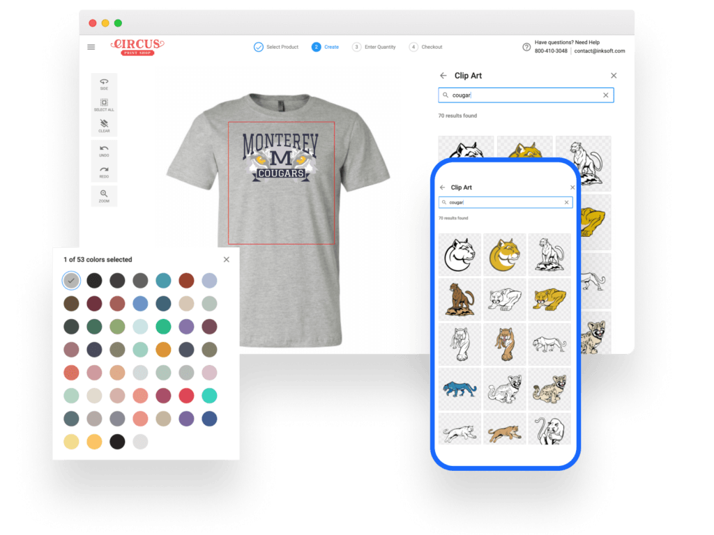 InkSoft Online T-Shirt Designer Tool